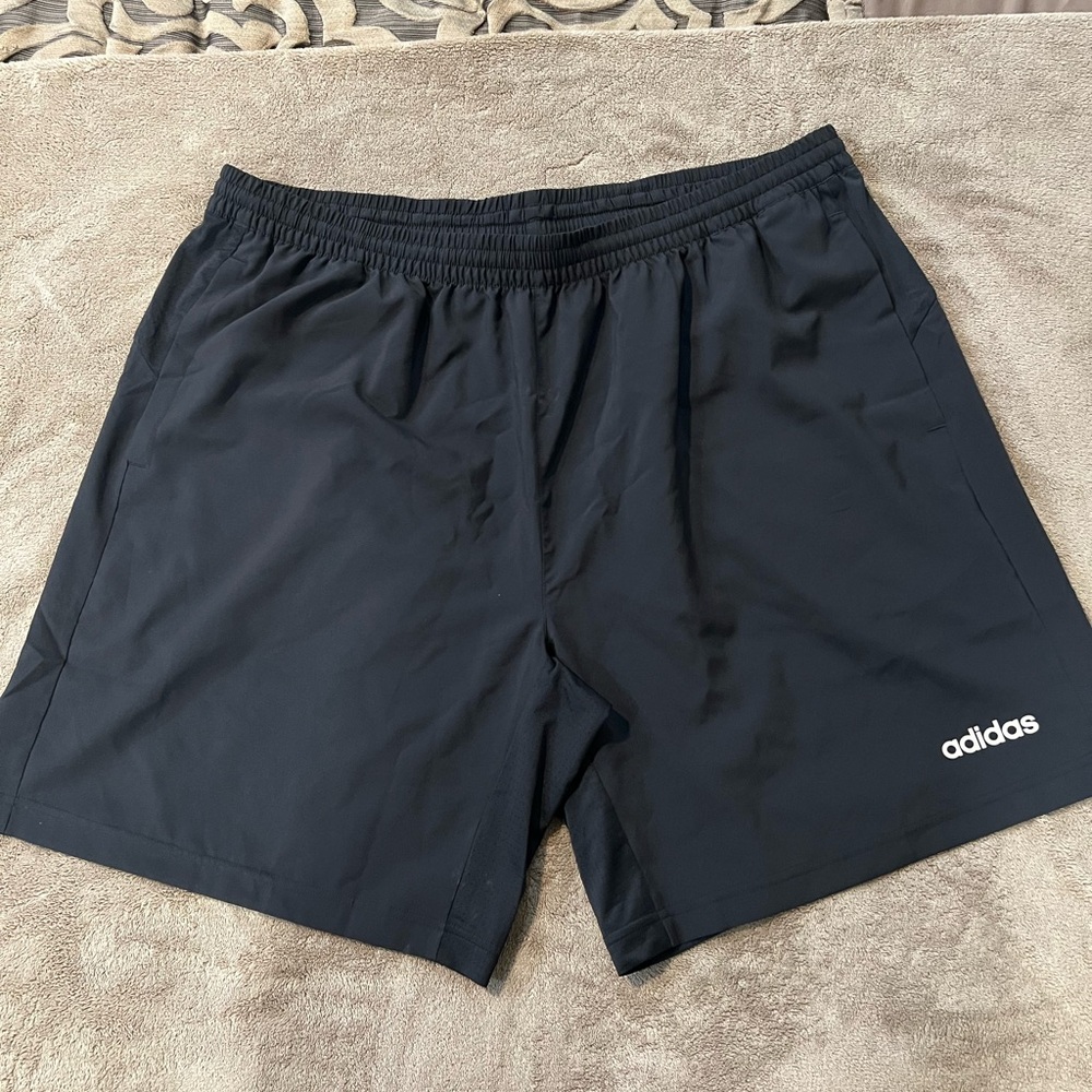 Adidas Black Athletic Shorts Lightweight Breathable Design